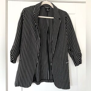 Women’s Casual Open Striped Blazer